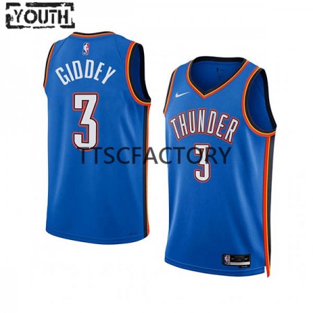 Maglia NBA Oklahoma City Thunder Josh Giddey 3 Nike 2022-23 Icon Edition Blu Swingman - Bambino